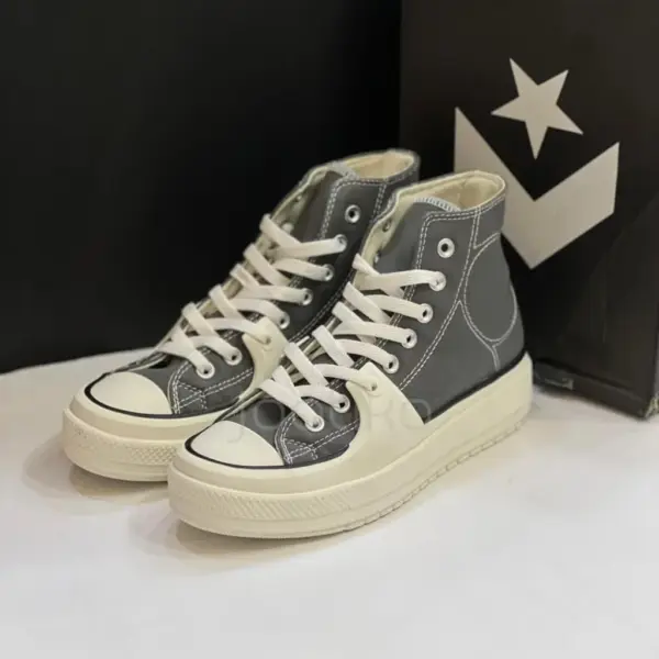 13570814 کانورس چاک تیلور آل استار کانستراکت های خاکستری Converse Chuck Taylor All Star Construct High Cyber Grey