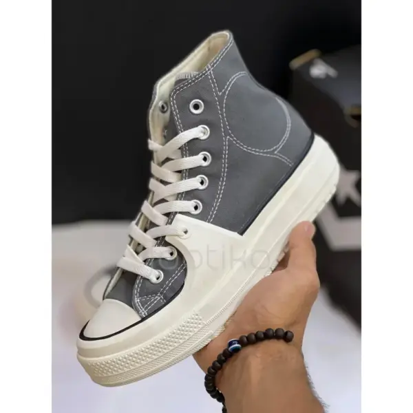 13570818 کانورس چاک تیلور آل استار کانستراکت های خاکستری Converse Chuck Taylor All Star Construct High Cyber Grey