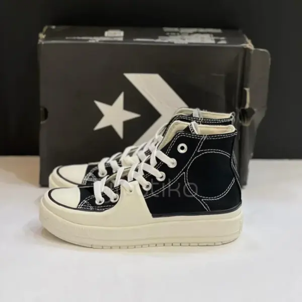 13570904 کانورس چاک تیلور آل استار کانستراکت های وینتیج Converse Chuck Taylor All Star Construct Hi Black Vintage White