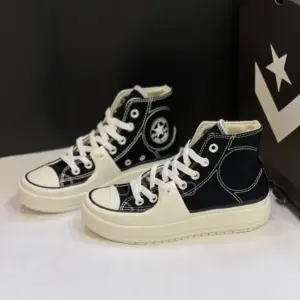 13570905 کانورس چاک تیلور آل استار کانستراکت های وینتیج Converse Chuck Taylor All Star Construct Hi Black Vintage White