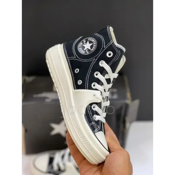 13570906 کانورس چاک تیلور آل استار کانستراکت های وینتیج Converse Chuck Taylor All Star Construct Hi Black Vintage White