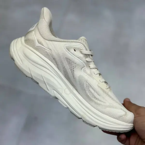 13571409 کفش هوکا کلیفتون 10 شیری Hoka Clifton 10 Oatmeal Oat Milk