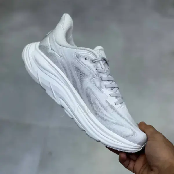 کفش هوکا کلیفتون 10 سفید خاکستری Hoka Clifton 10 Cosmic Grey Stardust