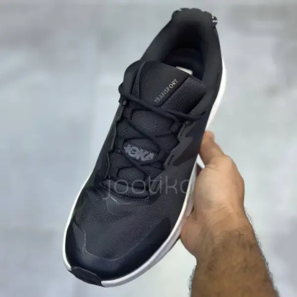 13592539 کفش هوکا ترنسپورت مشکی سفید Hoka Transport Black Alabaster