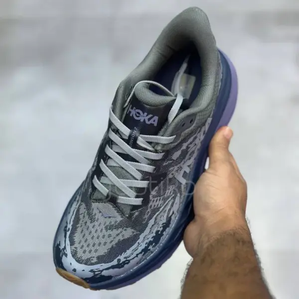 هوکا استینسون 7 خاکستری بنفش Hoka Stinson 7 Satellite Grey/Varsity Navy