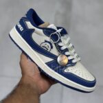 نایک ایر جردن وان لو گوچی سفید سرمه ای Nike Air Jordan 1 Low Gucci Navy White