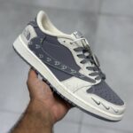 نایک ایر جردن وان لو نورث فیس طوسی کرم Nike Air Jordan 1 Low The North Face Grey Cream