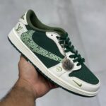 نایک ایر جردن وان لو لویی ویتون سبز تیره سبز روشن و کرم Nike Air Jordan One 1 Louis Vuitton Dark Green Light Green Cream