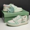 13845381 جردن وان لو لبوبو کرم سبز پاستیلی Jordan 1 Low Labubu Cream Pastel Green
