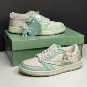 13845381 جردن وان لو لبوبو کرم سبز پاستیلی Jordan 1 Low Labubu Cream Pastel Green