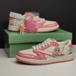 جردن وان لو لبوبو کرم صورتی Jordan 1 Low Labubu Cream Pink