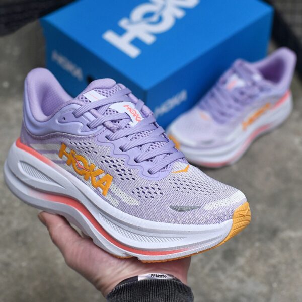 13984260 هوکا باندی 9 بنفش نارنجی Hoka Bondi 9 Aster Flower Starlight Glow 1162012-AGH