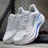 13984266 هوکا باندی 9 طوسی سفید رنگی Hoka Bondi 9 Cosmic Grey White Mesh 1162012-CYWH