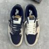 14060784 نایک ایر جردن وان لو دیور کرم سرمه ای خاکستری Nike Air Jordan 1 Low Dior Cream Navy Grey