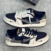 14060785 نایک ایر جردن وان لو دیور کرم سرمه ای خاکستری Nike Air Jordan 1 Low Dior Cream Navy Grey