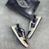 14060789 نایک ایر جردن وان لو دیور کرم سرمه ای خاکستری Nike Air Jordan 1 Low Dior Cream Navy Grey