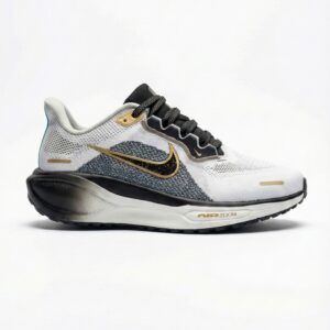 14126890 نایک پگاسوس 41 سفید مشکی طلایی متالیک Nike Pegasus 41 Premium White Black Metallic Gold HQ2938-100