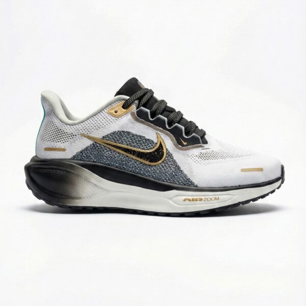 14126890 نایک پگاسوس 41 سفید مشکی طلایی متالیک Nike Pegasus 41 Premium White Black Metallic Gold HQ2938-100