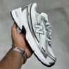 14716684 نیوبالانس 740 سفید نقرهای متالیک سرمهای New Balance 740v2 White Shadow Grey Navy U740WN2