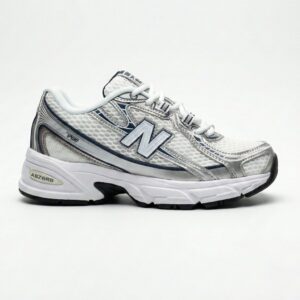 14716686 نیوبالانس 740 سفید نقرهای متالیک سرمهای New Balance 740v2 White Shadow Grey Navy U740WN2