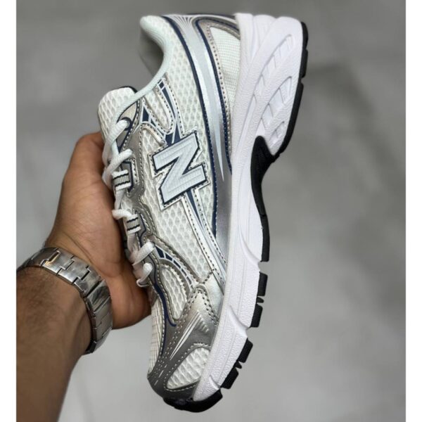 14716688 نیوبالانس 740 سفید نقرهای متالیک سرمهای New Balance 740v2 White Shadow Grey Navy U740WN2
