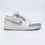 جردن ۱ لو نگینی سفید خاکستری Jordan 1 Low Sail Soft Pearl IH7323-100
