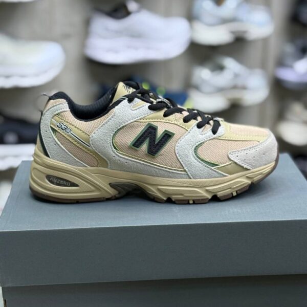 کفش نیوبالانس 530 کرم بژ مشکی New Balance MR530SND