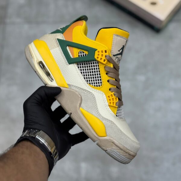 ایر جردن 4 اسنورلکس زرد Nike Air Jordan 4 Retro Snorlax Yellow