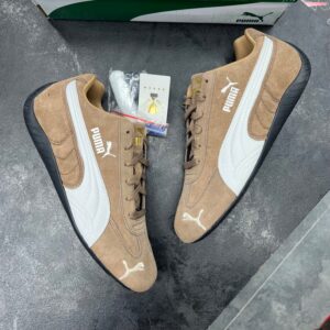 27552d16-1035-4c2c-8599-4fd89fb78da6 کفش پوما اسپید کت قهوه ای سفید Puma Speedcat Brown White