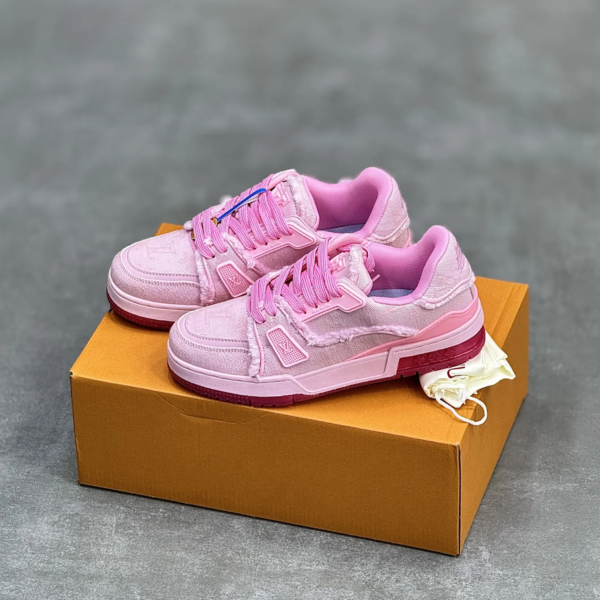 4jfcyzak کفش لویی ویتون ترینر صورتی لی Louis Vuitton Trainer Pink Lee