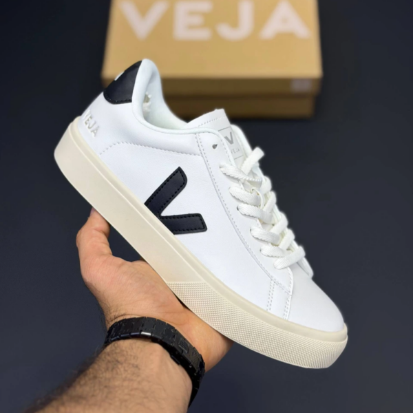 کفش وجا کامپو سفید مشکی Veja Campo White Black
