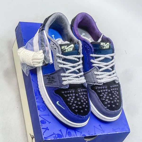 8712145 نایک جردن وان وودو Zion Williamson x Air Jordan 1 Low Voodoo Blue آبی