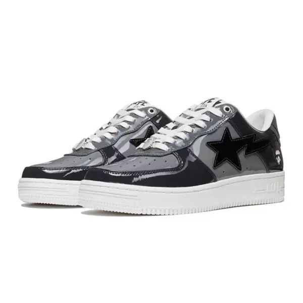 بتینگ ایپ بیپ استا A Bathing Ape Bape Sta Low Grey Black