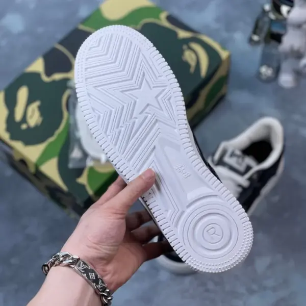 بتینگ ایپ بیپ استا A Bathing Ape Bape Sta Low Grey Black