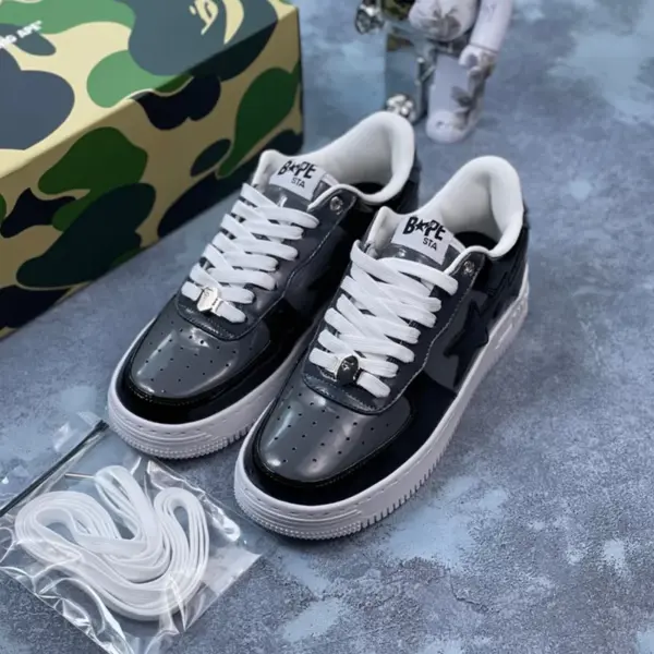 بتینگ ایپ بیپ استا A Bathing Ape Bape Sta Low Grey Black