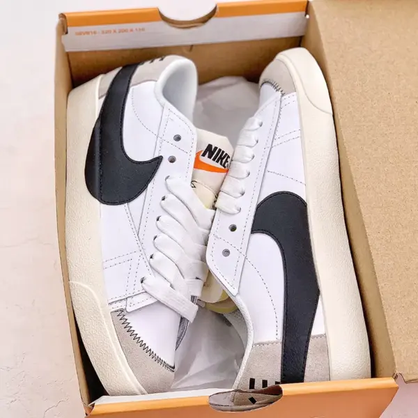 نایک بلیزر جامبو Nike Blazer Low 77 Jumbo White Black Sail سفید مشکی