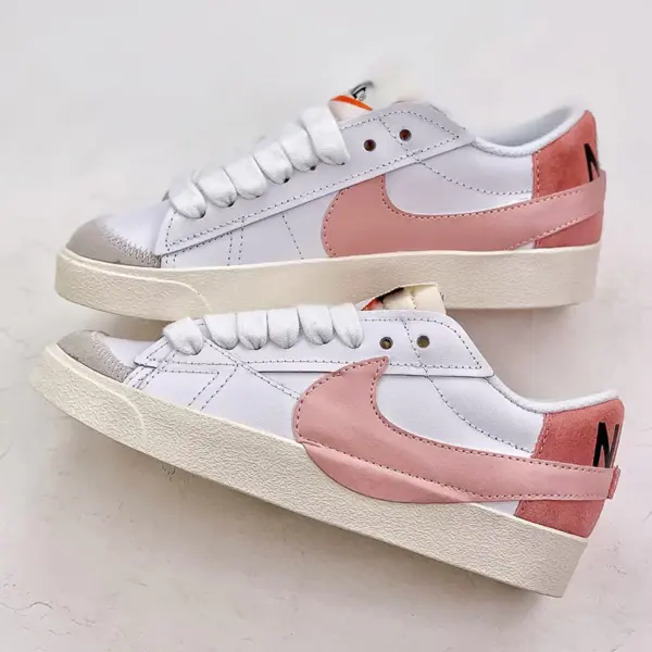 8773733 نایک بلیزر جامبو Nike Blazer Low 77 Jumbo White Pink Oxford سفید صورتی آکسفورد