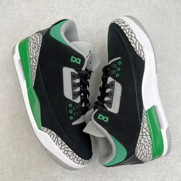 نایک جردن 3 رترو پاین گرین Jordan 3 Retro Pine Green مشکی سبز