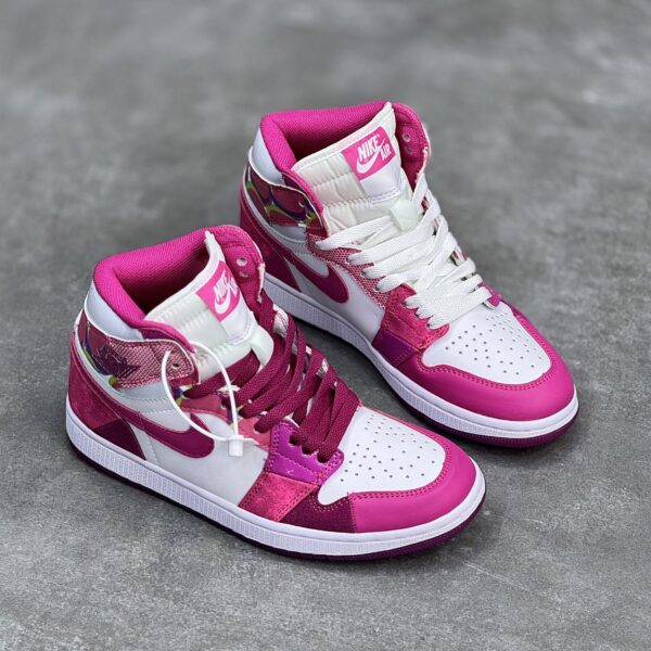 IMG_0278-scaled-1 کفش نایک ایر جردن وان ساقدار صورتی شاد Nike Air Jordan 1 High Happy Pink
