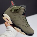 کفش نایک ایر جردن ۶ تراویس اسکات الیو  Nike Air Jordan 6 Travis Scott Olive