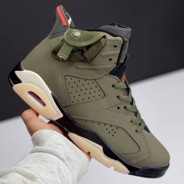 IMG_0524 کفش نایک ایر جردن ۶ تراویس اسکات الیو Nike Air Jordan 6 Travis Scott Olive