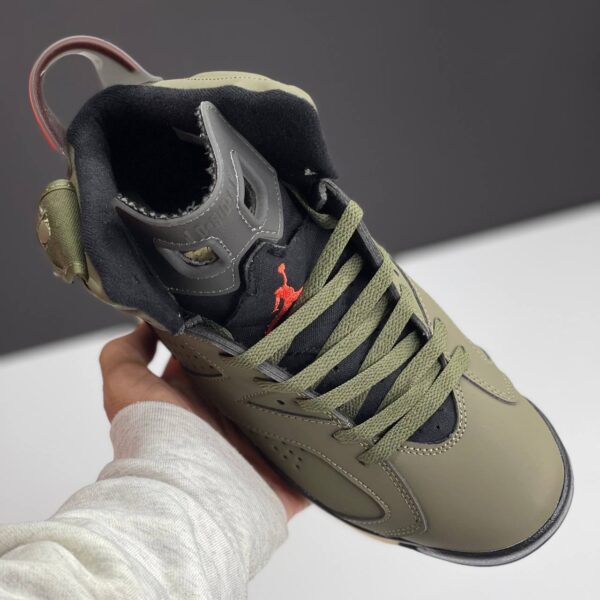 IMG_0525 کفش نایک ایر جردن ۶ تراویس اسکات الیو Nike Air Jordan 6 Travis Scott Olive