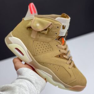 IMG_0528 کفش نایک ایر جردن 6 تراویس اسکات بریتیش خاکی Nike Air Jordan 6 Travis Scott British Khaki