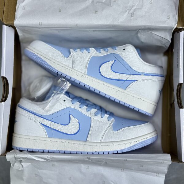 کفش نایک ایر جردن وان لو آبی یخی Nike Air Jordan 1 Low Ice Blue