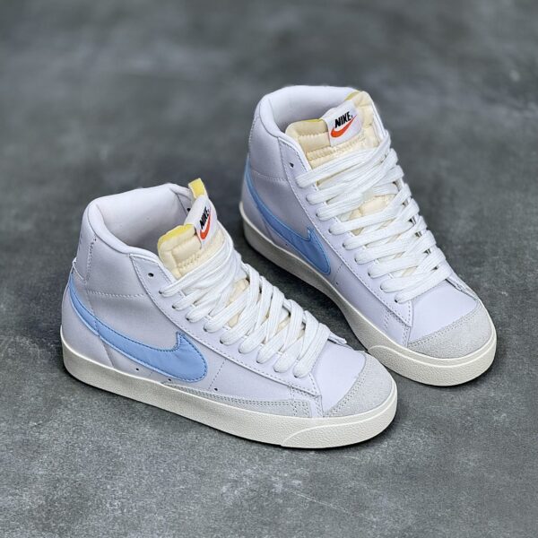 کفش نایک بلیزر ساقدار سفید آبی Nike Blazer Mid White Blue