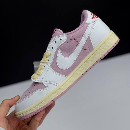 IMG_1529-500x500-1 کفش نایک جردن ۱ لو تراویس اسکات صورتی Nike Air Jordan 1 Low Travis Scott Pink