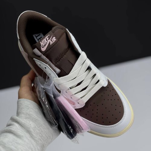 IMG_1532-500x500-1 کفش نایک جردن وان لو تراویس اسکات قهوهای Nike Air Jordan 1 Low Travis Scott Brown