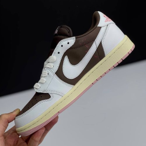 IMG_1533-500x500-1 کفش نایک جردن وان لو تراویس اسکات قهوهای Nike Air Jordan 1 Low Travis Scott Brown
