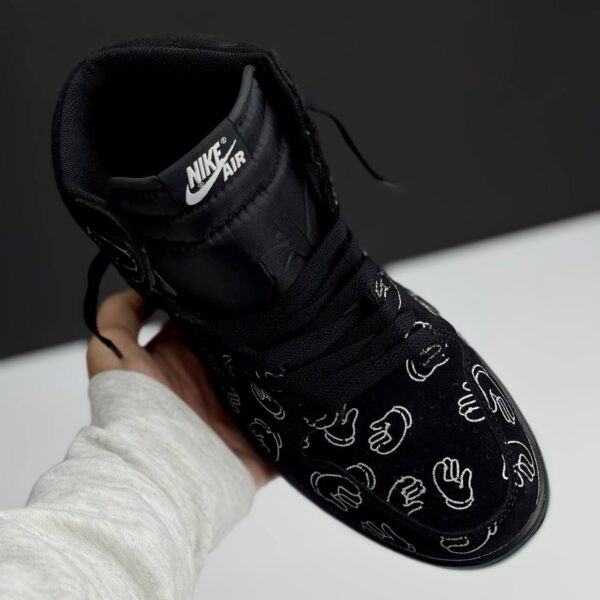 کفش نایک ایر جردن وان ساقدار کاز مشکی Nike Air Jordan 1 High KAWS Black