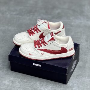کفش نایک ایر جردن وان لو تراویس اسکات فرگمنت سوپریم Nike Air Jordan 1 Low Travis Scott Fragment Supreme